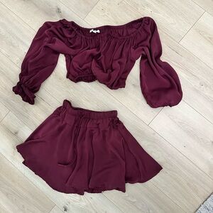 She + Sky Off The Shoulder Two Piece Set Size Small